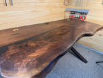Load image into Gallery viewer, Live Edge Black Walnut Desk

