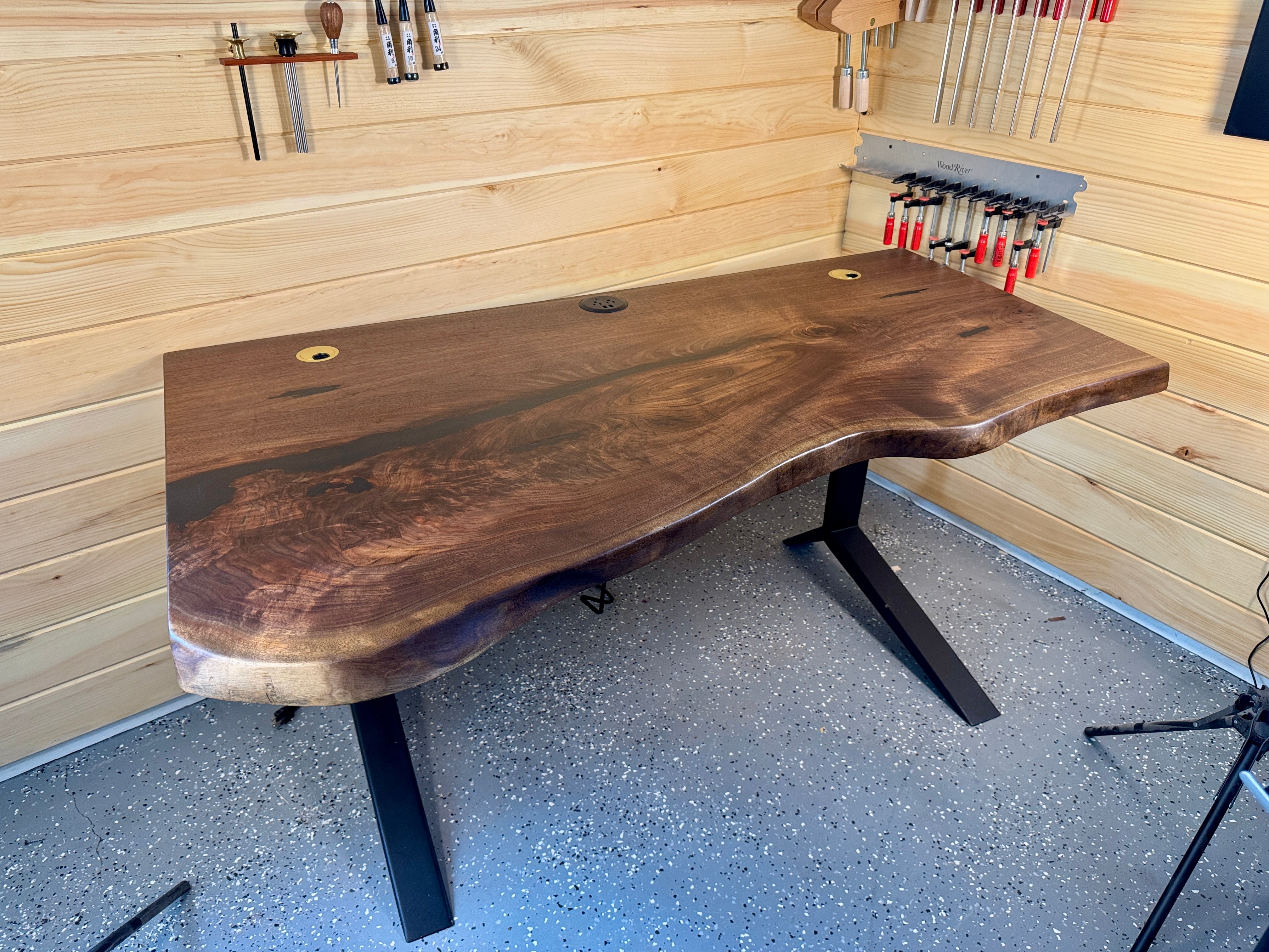 Live Edge Black Walnut Desk