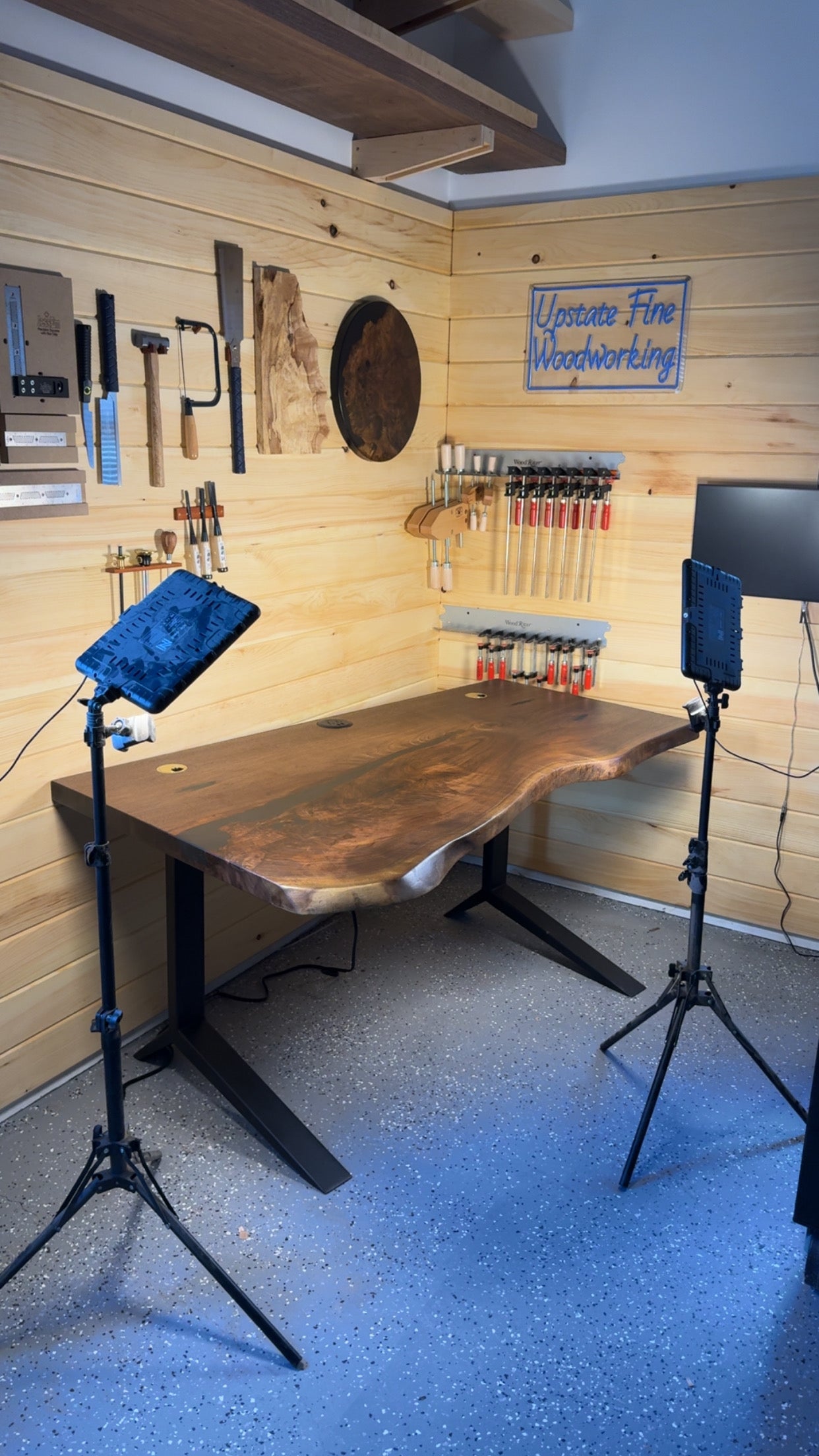 Live Edge Black Walnut Desk