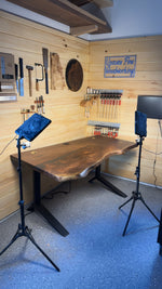 Load image into Gallery viewer, Live Edge Black Walnut Desk
